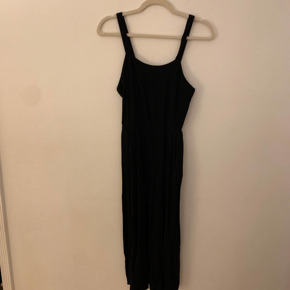 Xhilaration Solid Black Sleeveless Square Neck Jumpsuit S - Picture 2 of 10